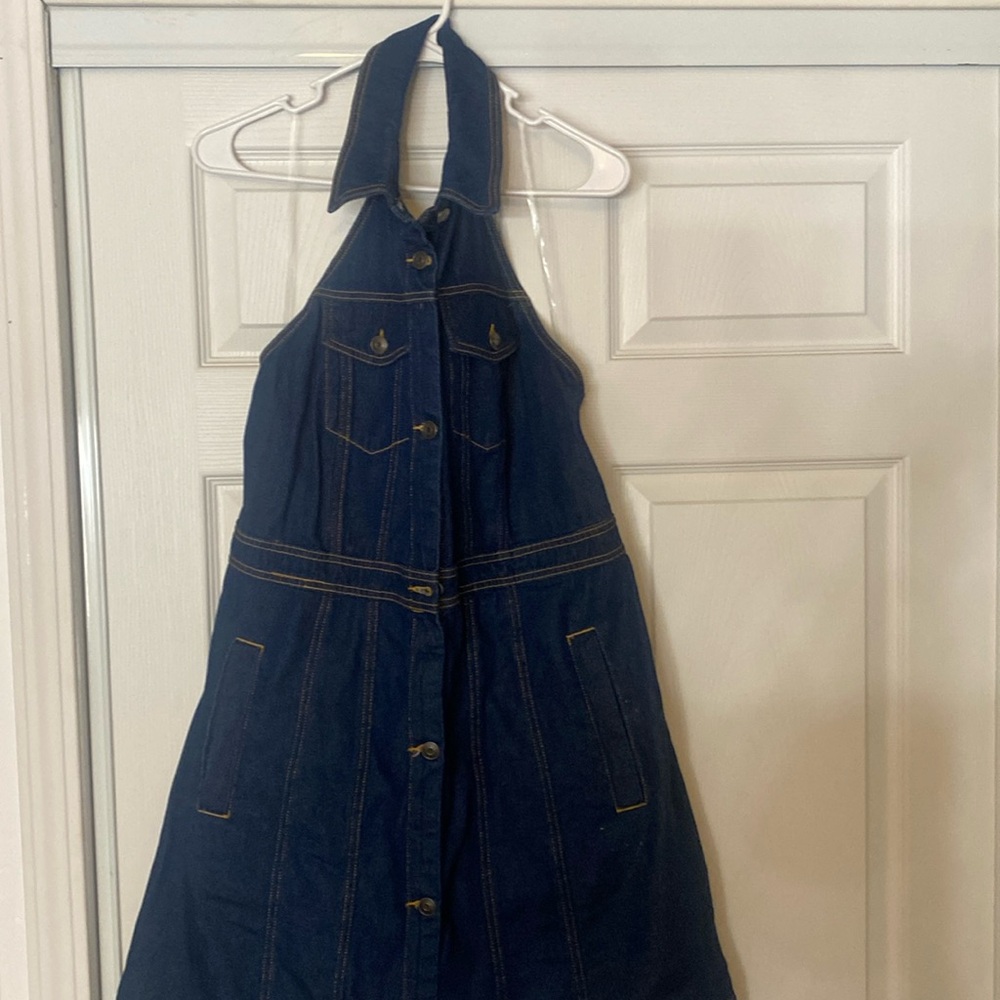 Denim halterEUC worn once